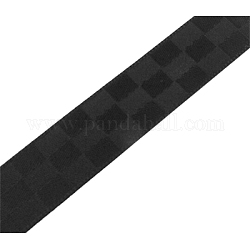 Двухсторонняя атласная лента, клетчатый лента, чёрные, 3/8 дюйм (10 мм), 100yards / рулон (91.44 м / рулон)