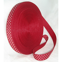 Tupfenband Ripsband, rot, 5/8 Zoll (16 mm), 50yards / Rolle (45.72 m / Rolle)