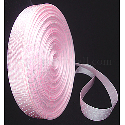 Горошек лента Grosgrain ленты, розовые, 5/8 дюйм (16 мм), 50yards / рулон (45.72 м / рулон)
