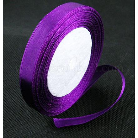 Атласная лента темно-фиолетового цвета RC006-35-1