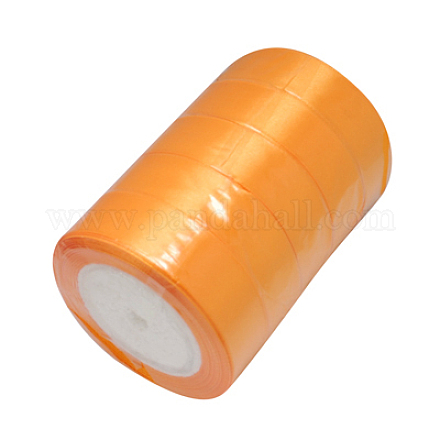 バレンタインデーギフトボックスパッケージ片面サテンリボン  ポリエステルリボン  オレンジ  1-1/2インチ（37mm） RC37MMY-017-1