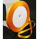シングルフェイスサテンリボン  ポリエステルリボン  オレンジ  1/4インチ（6mm）  約25ヤード/ロール（22.86メートル/ロール）  10のロール/グループ  250ヤード/グループ（228.6メートル/グループ） RC6mmY017-2
