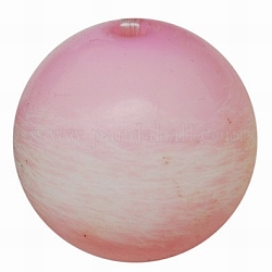Colorful Resin Beads, Round, Pink, 20mm, Hole: 2mm