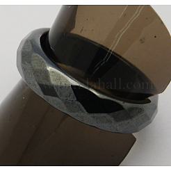 Немагнитные синтетический гематит широкая полоса кольца RJEW-A026-3