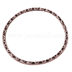 Tibetan Style Alloy Linking Rings, Ring, Red Copper, Cadmium Free & Nickel Free & Lead Free, 30x2mm, Inner Diameter: 26mm