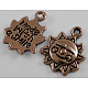 Tibetan Style Alloy Red Copper Metal Charms RLF0829Y-NF-1