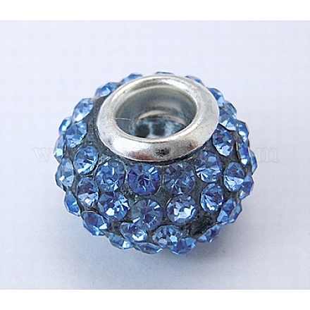 Resin European Rhinestone Beads RPDL-N007-10-1