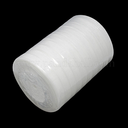 Ruban d'organza, blanc, 3/8 pouce (10 mm), 50yards / roll (45.72m / roll), 10 rouleaux / groupe, 500yards / groupe (457.2m / groupe)