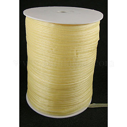 Ruban d'organza, verge d'or pale, 1/8 pouce (3 mm), 1000yards / roll (914.4m / roll)