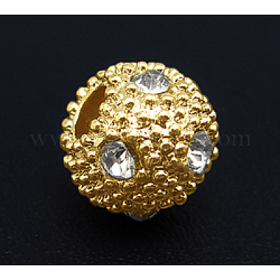 Бусины из сплава и страза RSB185-G-1