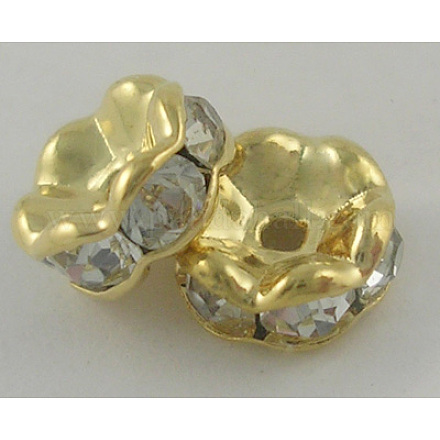Middle East Rhinestone Spacer Beads RSB029NF-01G-1