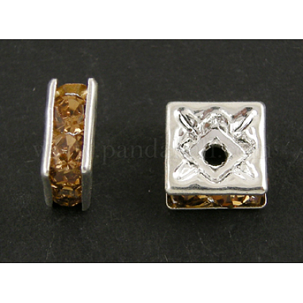 Brass Rhinestone Spacer Beads RSB071NF-05S-1