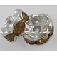 Abalorios de latón Diamante de imitación espaciador RSB030NF-05-1