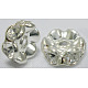 Abalorios de latón Diamante de imitación espaciador RSB032-B01-1