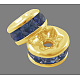 Brass Grade A Rhinestone Spacer Beads RSB035NF-14G-1