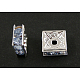 Abalorios de latón Diamante de imitación espaciador RSB072-14S-1