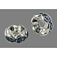 Séparateurs perles en laiton grade A avec strass RSB160NF-14-1