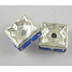 Abalorios de latón Diamante de imitación espaciador RSB8mmC04-1