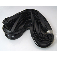 CleverDelights Black Solid Rubber Cord - 10 Feet - 7mm (1/4) Round -  Crafts