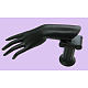 黒ジェッソディスプレイスタンド  手：約6センチ幅  26センチの長さ  3.2センチ、厚  スタンド：9センチメートル長いです  幅5cm S036-1-2