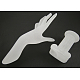 白い指紋パウダーディスプレイスタンド  手：約6センチ幅  26センチの長さ  3.2センチ、厚  スタンド：9センチメートル長いです  幅5cm S036-2-1
