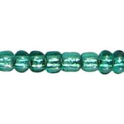 8/0 Glass Seed Beads, Silver Lined Round Hole, Round, Light Sea Green, 3mm, Hole: 1mm, about 10000 beads/pound