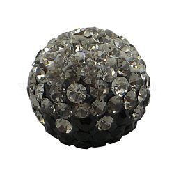 Abalorios de cristal austriaco, pavimentar bolas de bolas, con arcilla polimérica en el interior, redondo, aproximamente 10 mm de diámetro, agujero: 1 mm