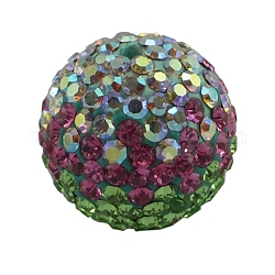 Österreichischen Kristall-Perlen, Pflasterkugelperlen, mit Fimo im Inneren, Runde, ca. 10 mm Durchmesser, Bohrung: 1 mm