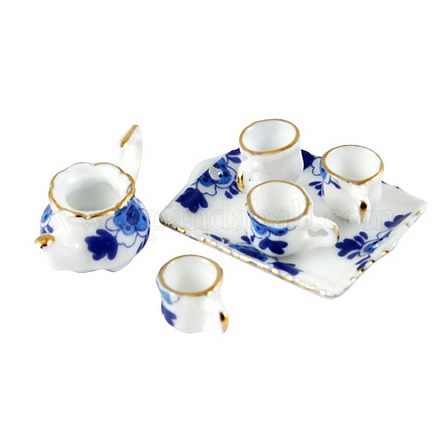 Porcelain Tea Set Display Decorations SJEW-R028-1