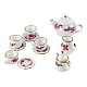 Porcelain Tea Set Decorations SJEW-R026-1