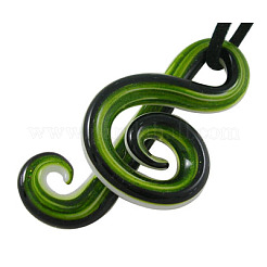 Ручной работы Lampwork стеклянные большие кулоны SLSP036J