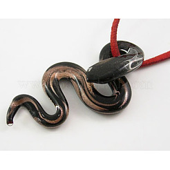 Стеклянные витые крупные кулоны&nbsp;SLSP110Y