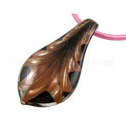 Ручной золотой песок стекло крупные кулоны SLSP214