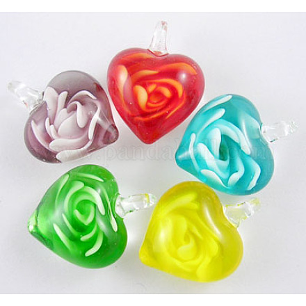 Ideas para el día de San Valentín para sus colgantes de cristal de murano hechos a mano romántica D068MY-1
