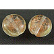 Perles vernissées de sable d'or manuelles  SLFG12mm09Y-1