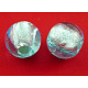 Handmade Silver Foil Glass Beads SLR10MM05Y-1