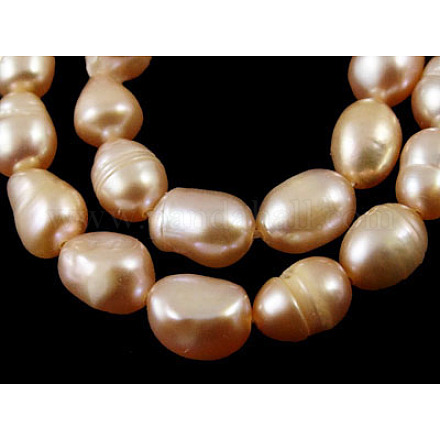 Grade B Natural Cultured Freshwater Pearl Beads Strands SPRB008Y-2-1