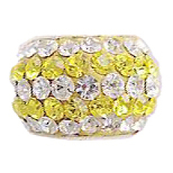 Österreichische Kristall europäischen Perlen, Großloch perlen, Sterling Silber Doppel-Kern, Klasse aaa, Rondell, Farbig, ca. 11 mm Durchmesser, 7.5 mm dick, Bohrung: 4.5 mm