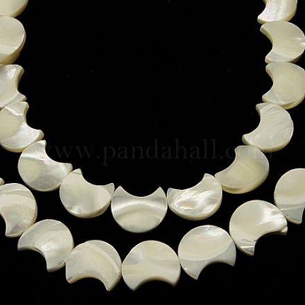 Shell normal de perles blanches de brins SSHEL-G16B-1