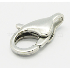 変色しにくい304ステンレススチール製のロブスタークロウ留め金  グレードA  ステンレス鋼色  13x8mm&nbsp;STAS-Q048-2