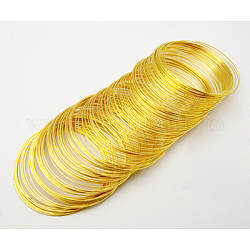 Stahldraht-Speicher, für Armband machen, golden, 0.6 mm (22 Gauge), 55 mm, 2000 Kreise / 1000 g