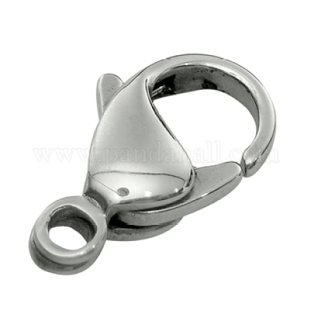 316 Surgical Stainless Steel Lobster Claw Clasps STAS-316-FL12A-1
