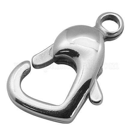 304 Stainless Steel Lobster Claw Clasps STAS-H002-1