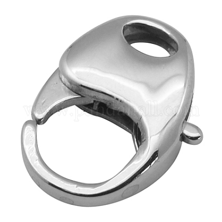 304 Stainless Steel Lobster Claw Clasps STAS-H007-1