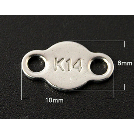 201 Stainless Steel Chain Tabs STAS-Q086-1