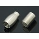 Matte 304 Stainless Steel Magnetic Clasps with Glue-in Ends STAS-Q139-2