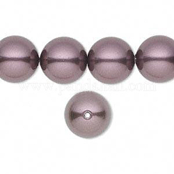 Austrian Crystal Pearls, 5811, Round Beads, Crystal Burgundy, Size: about 12mm in diameter, hole: 1.4mm, about 100pcs/bag
