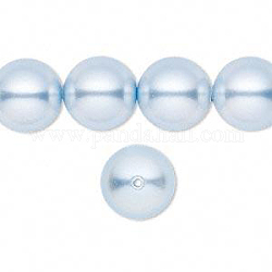 Austrian Crystal Pearls, 5811, Round Beads, Crystal Light Blue, Size: about 12mm in diameter, hole: 1.4mm, about 100pcs/bag