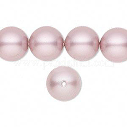 Austrian Crystal Pearls, 5811, Round Beads, Crystal Powder Rose, Size: about 12mm in diameter, hole: 1.4mm, about 100pcs/bag