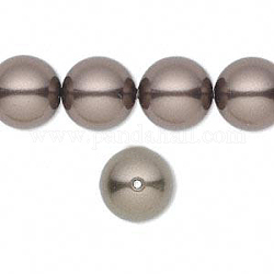 Austrian Crystal Pearls, 5811, Round Beads, Crystal Brown, Size: about 12mm in diameter, hole: 1.4mm, about 100pcs/bag